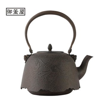 御釜屋日本南部鐵壺電陶爐煮茶器泡茶專用純手工鑄鐵壺煮茶爐燒水