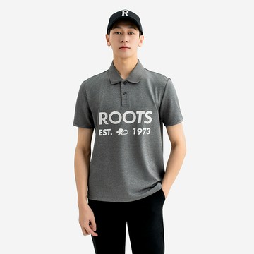 Roots 男裝-ROOTS NOVA PARK 短袖POLO衫 (混色椒鹽灰)