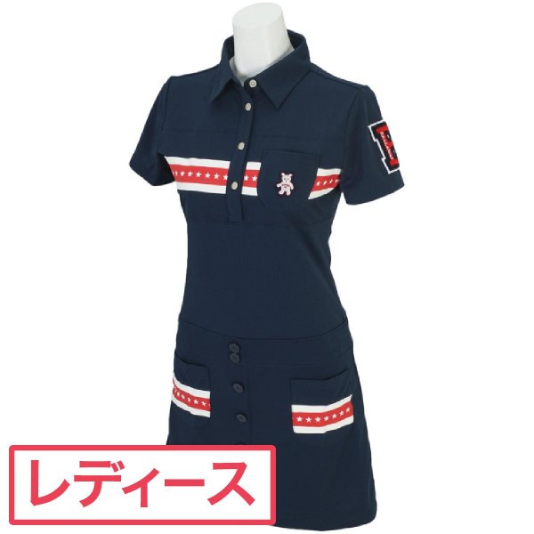 キャロウェイゴルフ Callaway Golf ゴルフウェア レディス ワンピース ベアー星ボーダー半袖シャツワンピース 241 2133 ワンピース 通販 Lineポイント最大0 5 Get Lineショッピング