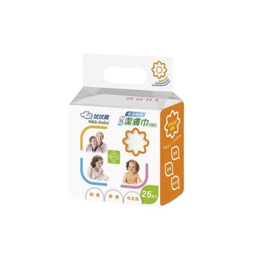拭拭樂 乾濕兩用婦幼潔膚巾 25枚/包 12包組