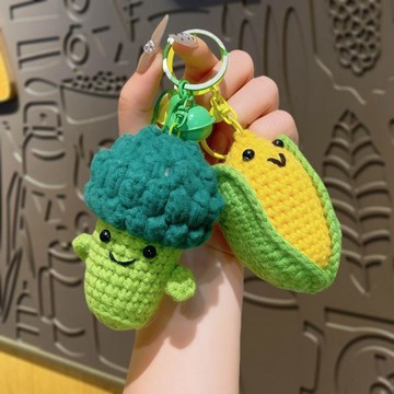 編織成品🍋鉤針原創毛絨水果蔬菜掛件手工毛線編織小禮物包包掛件創意鑰匙扣掛飾 手工藝時尚小掛件 毛線DIY包掛钩織小物