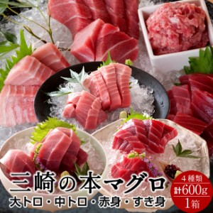 まぐろ 天然 本まぐろ 三大部位 詰合せ 600g［大トロ1、中トロ1、赤身2、すき身2］刺身用 ねぎとろ 三浦三崎 マグロ 詰め合わせ 通販［秋