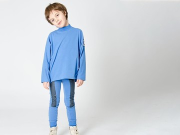 【瑞典童裝】有機棉成套套裝上衣+褲子藍色 7歲-8歲