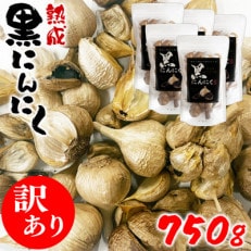 熊本県産 熟成黒にんにく750g(150g×5袋)