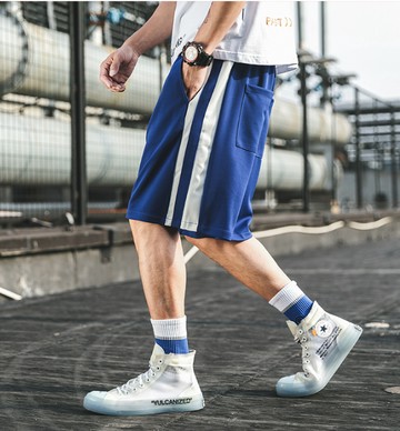 FINDSENSE X  男生夏季潮流休閑運動短褲 寬鬆沙灘褲五分褲