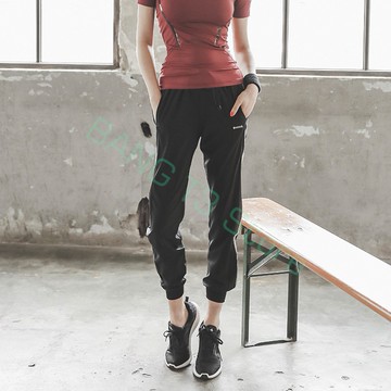 九分束口運動褲 免運 台灣出貨 寬鬆 瑜珈褲 九分褲 運動褲 女生 健身【BP08】