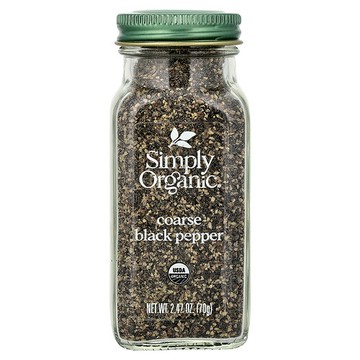 Simply Organic, 有機粗黑胡椒，2.47 盎司（70 克）