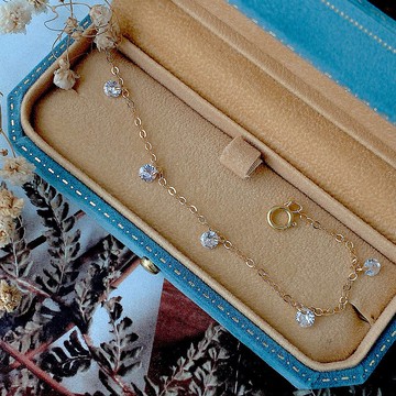 【14Kgf不褪色】鋯石手鏈 注金 包金 不過敏