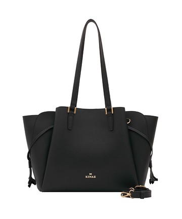 【KINAZ 】花苞多袋束繩變型大容量肩背斜背托特包-焙糖脆黑-開心果脆片系列(BZ96498-49)