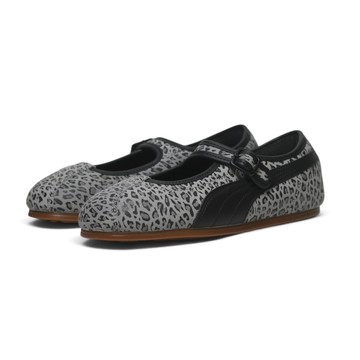 PUMA PUMA 休閒鞋 TACKLETTE 灰豹紋 麂皮 焦糖底 扣環 瑪莉珍鞋 女 40855201