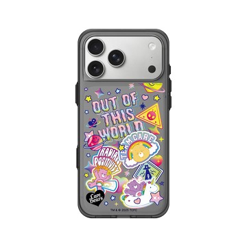 iPhone 17 Pro Max Clear (相機按鈕) 酷墨灰 - Care Bears - Care Bears 貼紙集