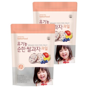 bebefood 寶寶福德 糙米餅 韓國糙米 10個月以上適用  水果  25g  2包