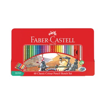 【非庫存商品急單勿下】Faber-Castell 輝柏 60色油性色鉛筆/鐵盒/騎士 115893 (NOD)