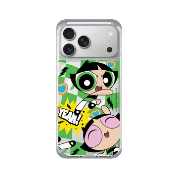 iPhone 17 Pro Max ClearX (MagSafe 兼容) 霜透灰 - The Powerpuff Girls 飛天小女警 - 毛毛 - 可愛格紋款