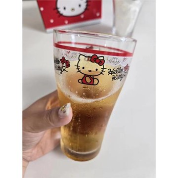 韓國進口Vintage三麗鷗kitty玻璃杯子咖啡杯牛奶杯KT貓啤酒杯水杯