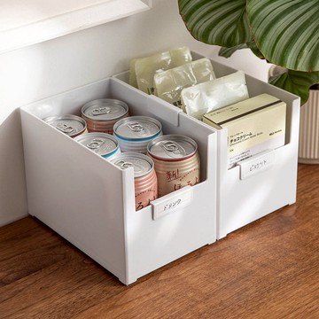 寬型直角無印風U型口分類收納盒-M-3入 單一規格