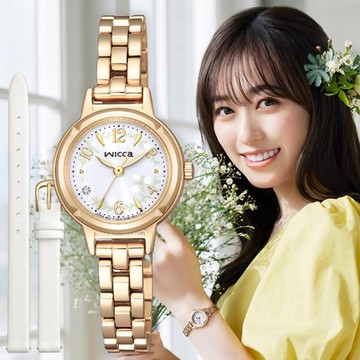 CITIZEN 星辰 Wicca 25周年限定款 情人節推薦 太陽能女錶 套錶附贈皮錶帶 1212購物節 送禮推薦 KP3-627-21