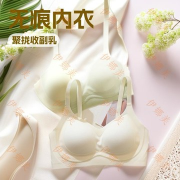 【臺灣出貨👙】無痕內衣女小胸聚攏收副乳防下垂固定杯薄款女士文胸罩小胸聚攏【伊娜美】