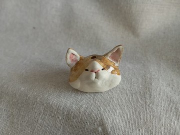 手捏陶貓線香座  辦公室療癒小物 居家擺飾