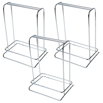 E.City 桌上多功能衣架不鏽鋼收納架 尺寸25x19x14.5cm  銀  3個