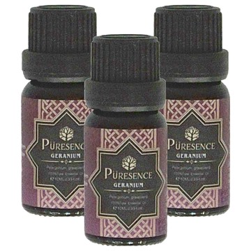 PURESENCE 樸香氛 頂級天然精油  天竺葵  10ml  3瓶