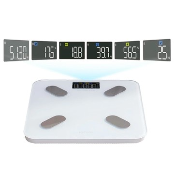 KINYO LCD彩色螢幕家用體脂計-白