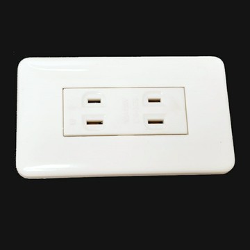 聯蓋式插座2孔 聯蓋兩插座 聯蓋插座蓋 歐風蓋板【6370】  123便利屋