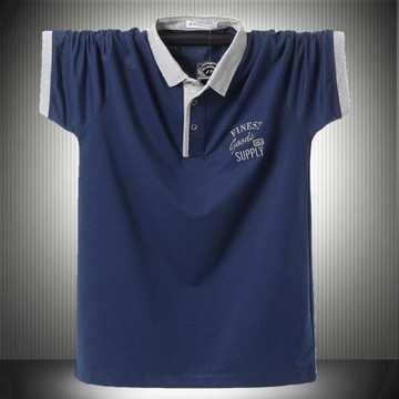 男士帶領大號成熟工作短袖t恤