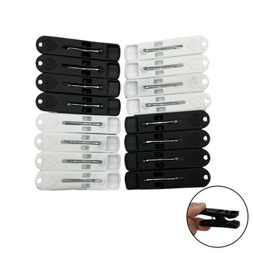 黑白配實用衣夾16入