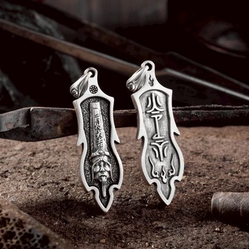 【JK銀飾】一見大吉火籤 七爺純銀吊墜／925純銀 【吊墜、項鍊、七爺八爺】