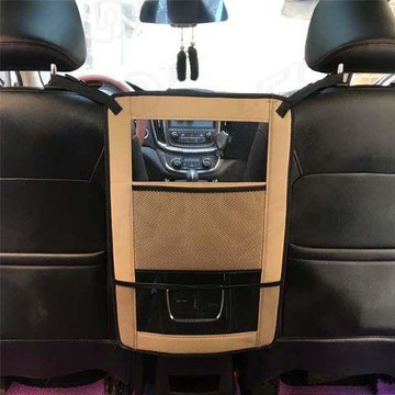 【26年新款】汽車座椅間儲物網兜隔離寶寶車內用收納袋掛袋車載擋網椅背置物袋