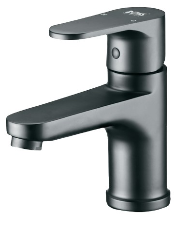 BOSS不銹鋼單孔面盆龍頭(消光黑)/HB-108088MB