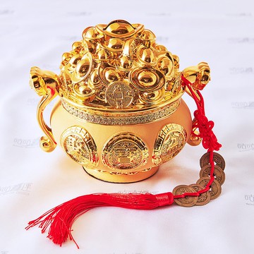 財源滿貫聚寶盆(含開光)招財、開運、金元寶、存錢筒、五帝錢