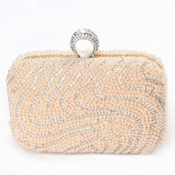 現貨+預購 珍珠晚宴包 鏈條包-波浪紋時尚戒指 迷你女手拿包 3色71as28【獨家進口】【米蘭精品】