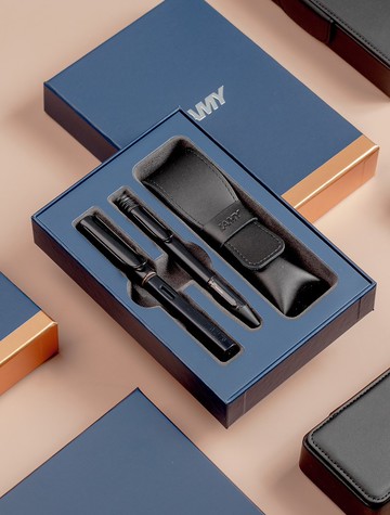 LAMY 雙入筆套禮盒  (鋼筆+原子筆) / Al star  恆星系列-霧光黑