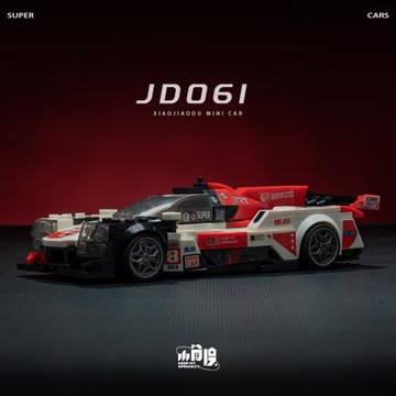 小角度八格車speed勒芒磚塊跑車拼裝moc積木玩具汽車模型跨境批發