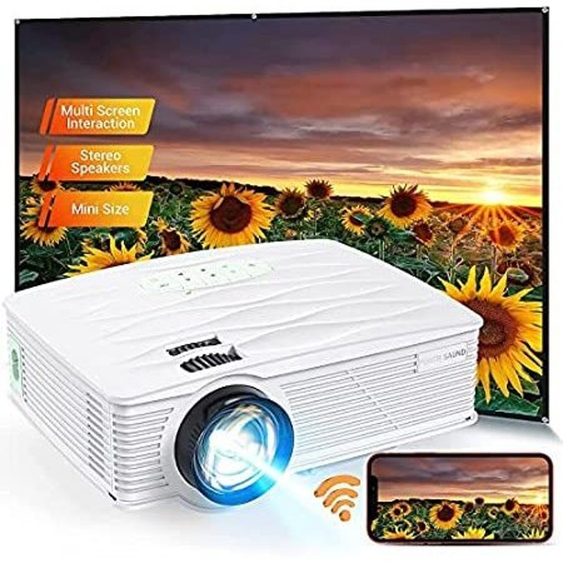 Projector, PONER SAUND WiFi Mini Projector 1080P Supported Home Outdoor Vid  通販 LINEポイント最大0.5%GET LINEショッピング