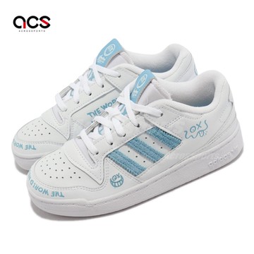 adidas 童鞋 Forum Low C 中童 聯名 塗鴉 親子鞋 白 藍 小朋友 Andre Saraiva HP6280