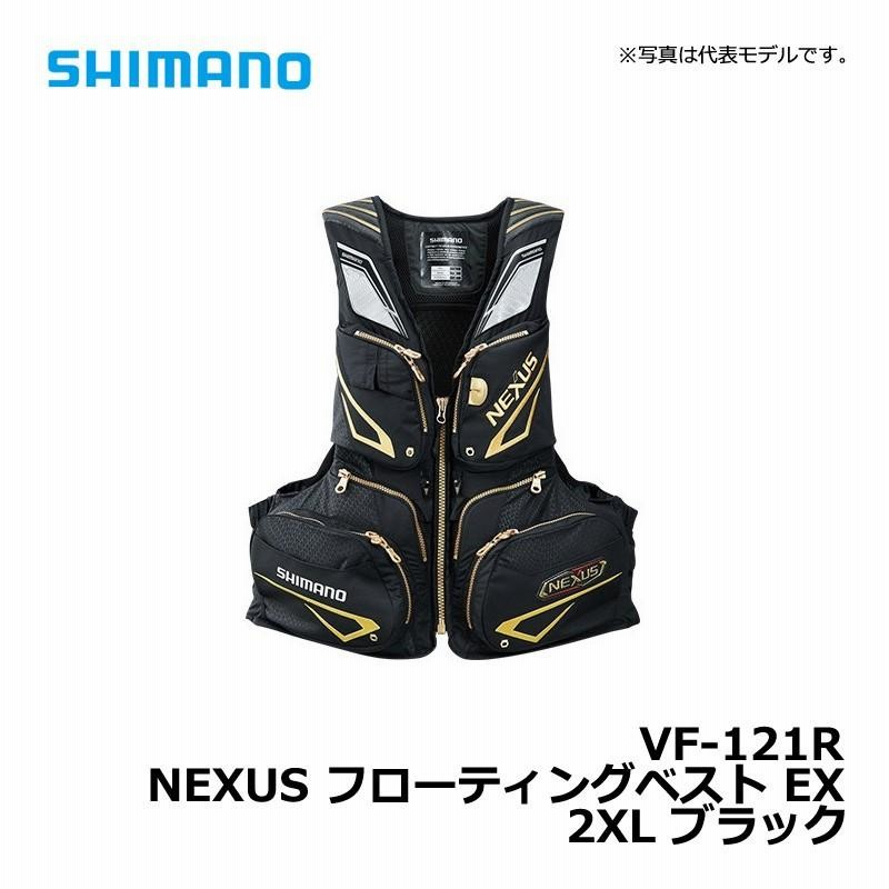 シマノ VF-121R NEXUS・フローティングベストEX 2XL ブラック / ライフ