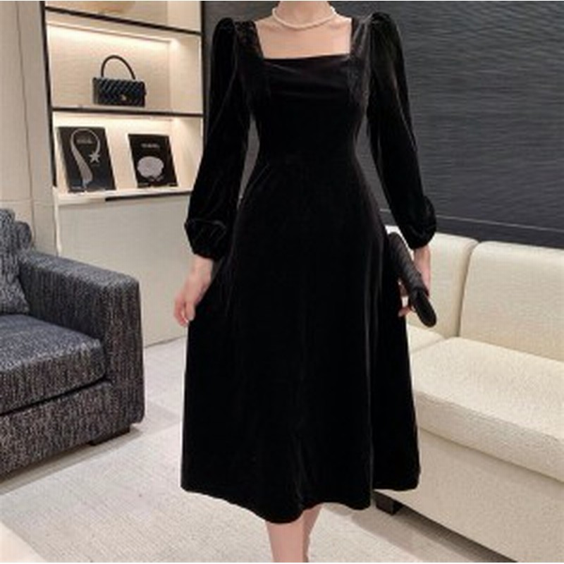 春 新作 レディース ワンピースドレス ベロアワンピース ベロア ベルベット 長袖ワンピース 長袖 フレアワンピース ワンピース Aライン 通販 Lineポイント最大6 0 Get Lineショッピング