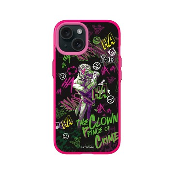 iPhone 15 Clear 粉漾桃 - Joker - 小丑貼紙款