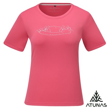 【ATUNAS 歐都納】女短袖排汗T恤A8TS2621W桃紅