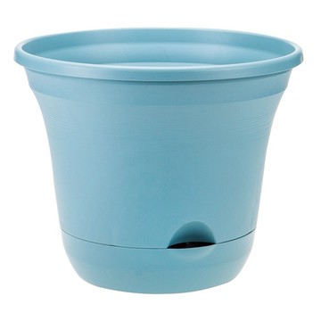 品屋 350型圓形自吸水花盆 含托盤 PY2053  藍色  1個  30 x 24cm
