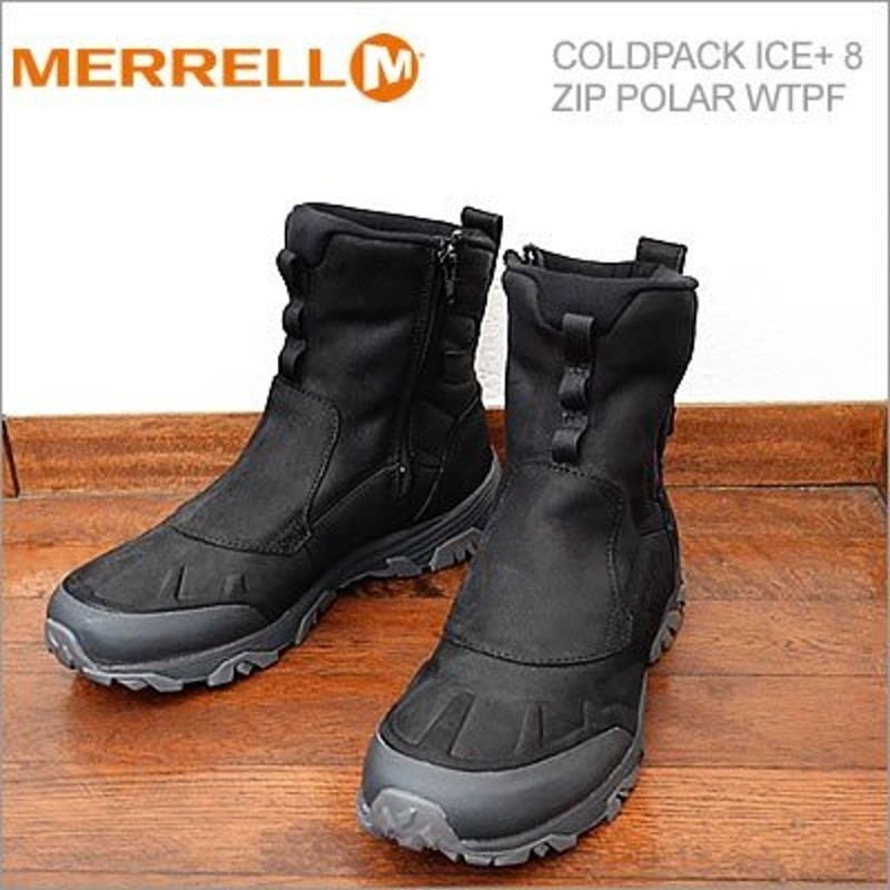 MERRELL(メレル) COLDPACK ICE＋ 8 ZIP POLAR WATERPROOF(コールドパック アイス＋ 8 ジップ ポーラー  ウォータープルーフ) BLACK(ブラック) 通販 LINEポイント最大0.5%GET | LINEショッピング