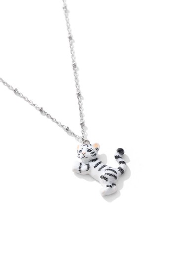 超可愛的白老虎琺瑯項鍊