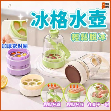 🧊雙重防漏🧊製冰盒 冰格水壺 矽膠製冰盒 按壓式製冰盒 製冰模具 製冰杯 製冰器 水壺製冰杯 冰塊水壺 手提冰格杯