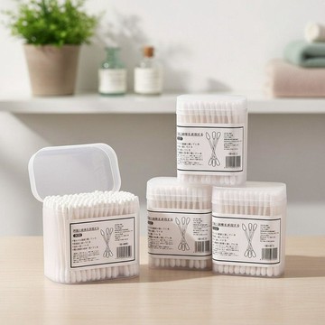 🛒臺灣出貨🏵️日本專用掏耳棉簽 棉花棒 黑色雙頭 一次性挖耳勺 掏耳朵棉花棒 清潔棉花棒 化妝卸妝衛生棒 ZXC9