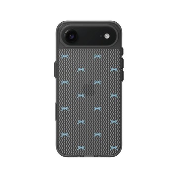 iPhone Air Clear (相機按鈕) 酷墨灰 - Pattern Play - 藍韻蝴蝶結