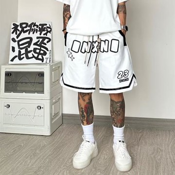 美式籃球短褲男夏季薄款訓練五分褲子外穿跑步運動褲男士休閑中褲