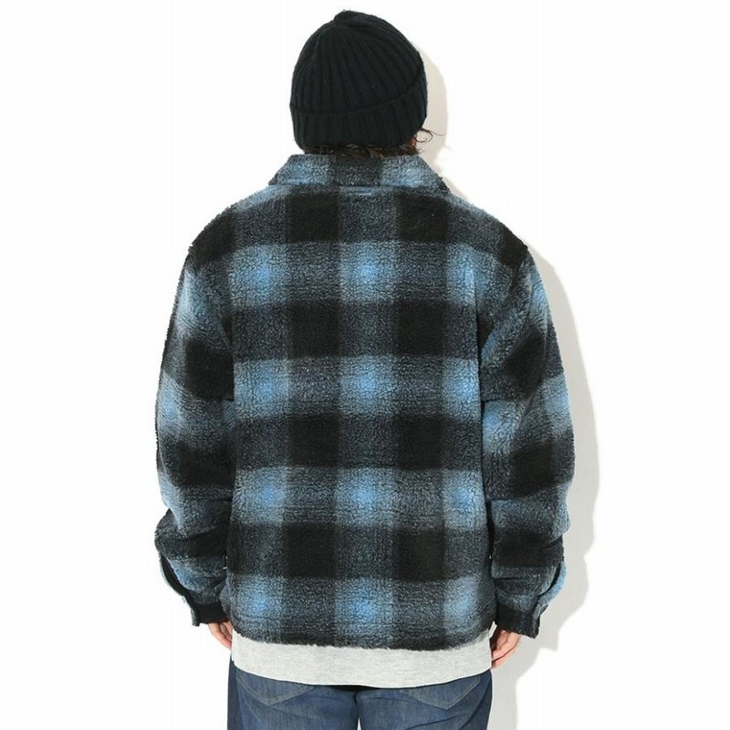 ステューシー ジャケット STUSSY メンズ Shadow Plaid Sherpa Zip